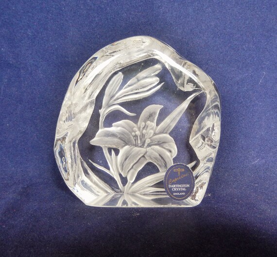 Dartington Crystal Lilly paperweight by by MyHighStreetBoutique