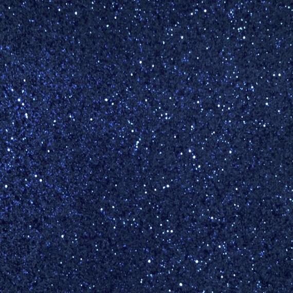 Midnight Blue Fine Glitter Fabric Sheet by CreativeCraftSupplys
