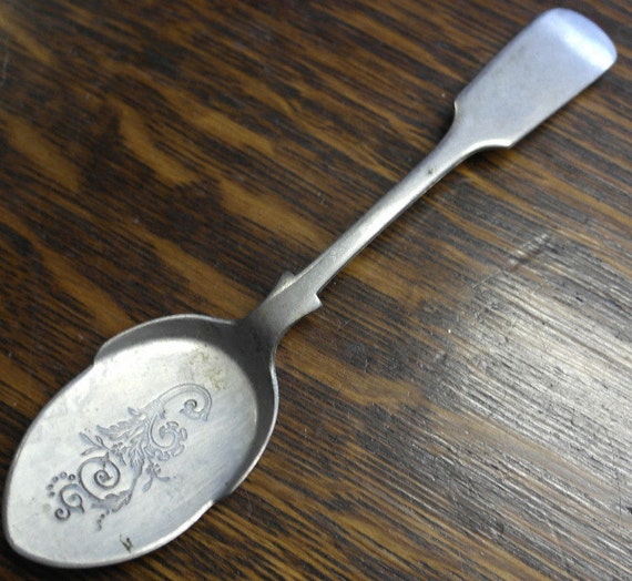 antique silver plate jam preserve spoon by fisfinds on Etsy