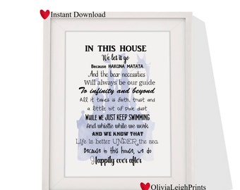 Items similar to In this house quote on Etsy
