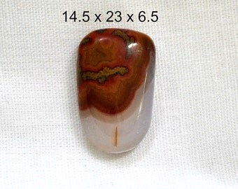 Moroccan agate ring cabochon. 14.5 x 23 x 6.5. high polish and colorful