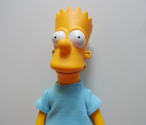 Vintage Bart Simpson Plush Doll 1990