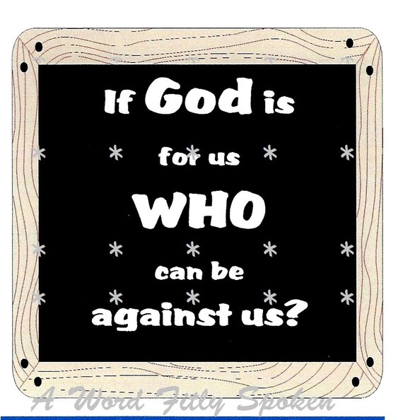 SALE 3x3 Christian Fridge If God is for by AWordFitlySpoken