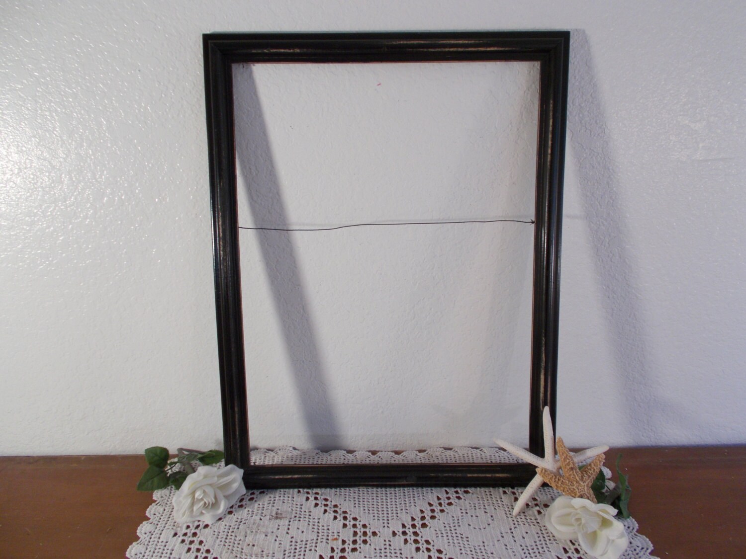 Rustic Black Picture Frame Up Cycled Vintage Wood 16 x 22