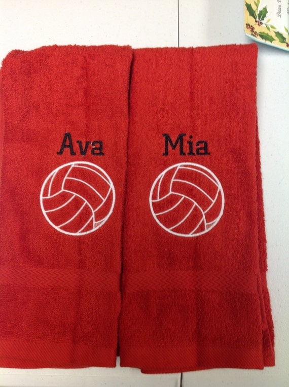 Volleyball volleyball towel personalized towel sport towel