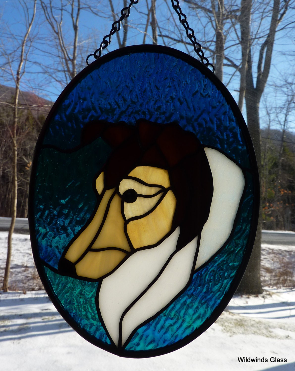 Stained Glass Dog PanelCollie/Sheltie