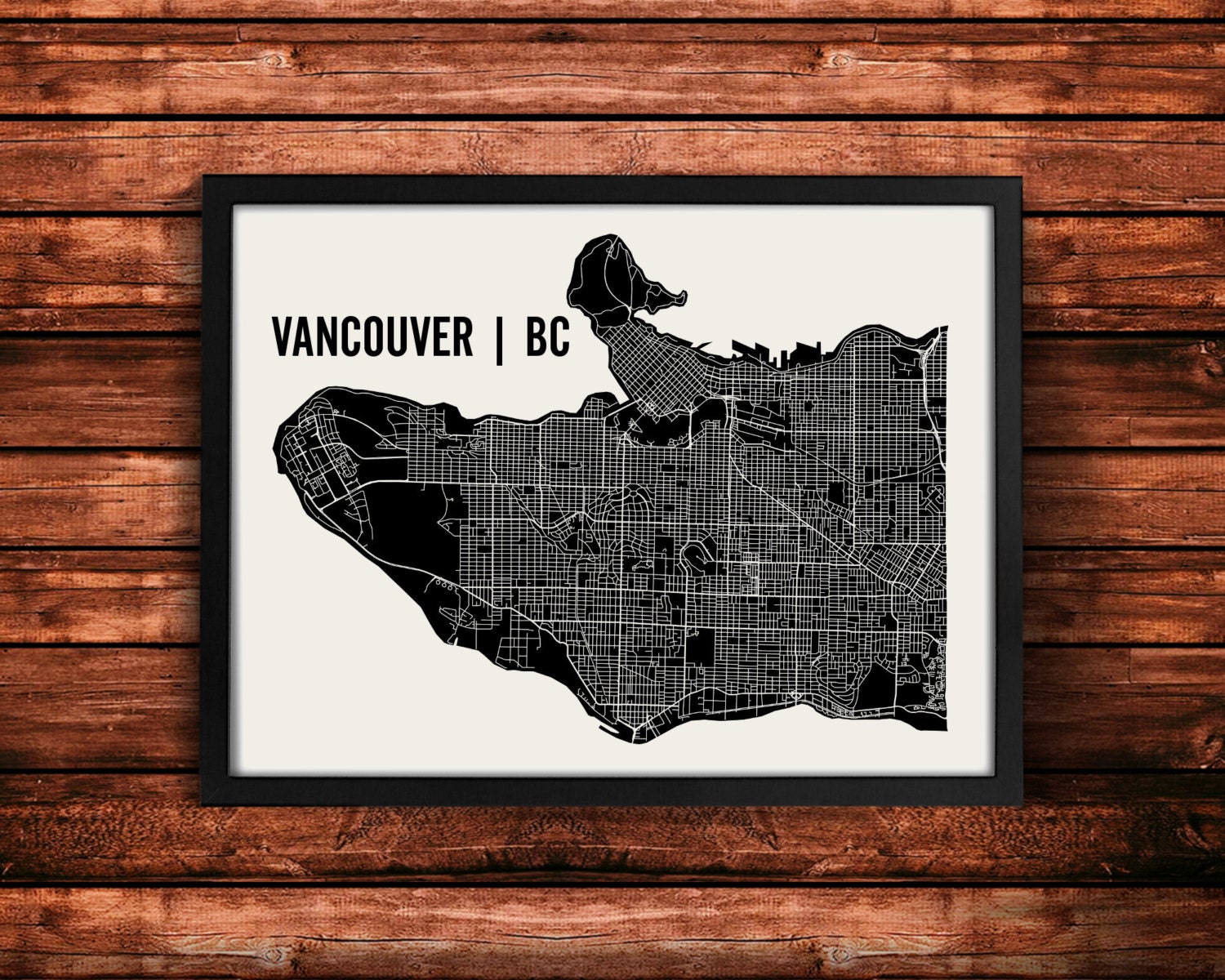 Vancouver Map Art Print Vancouver Print Vancouver Art