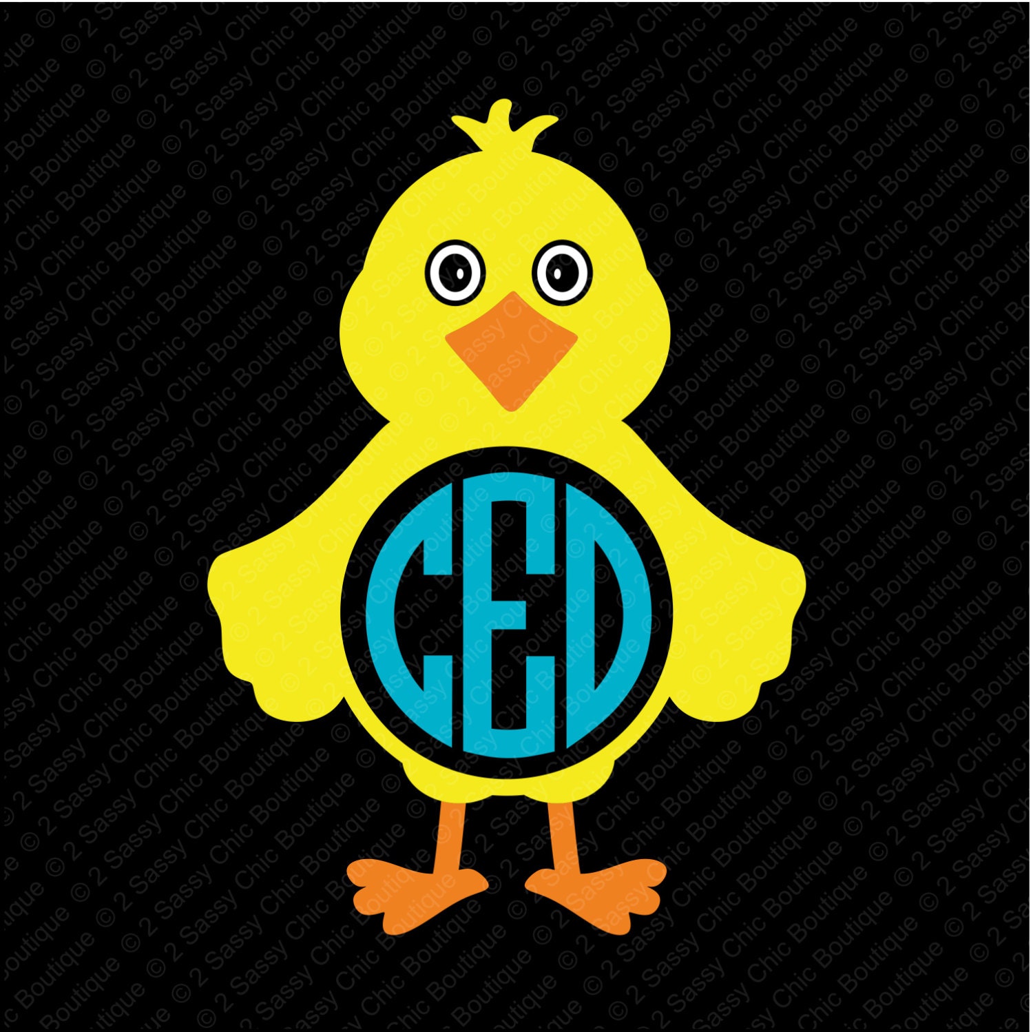 Download Easter Chick Boy Monogram Frame svg eps ai by ...