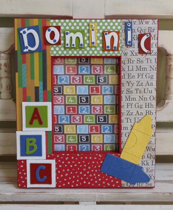 Items similar to Preschool Kindergarten ABC School 5x7 Frame Toddler