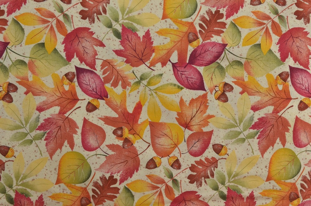 Cotton Quilting Fabric Fall Fabric Leaf Fabric Sewing