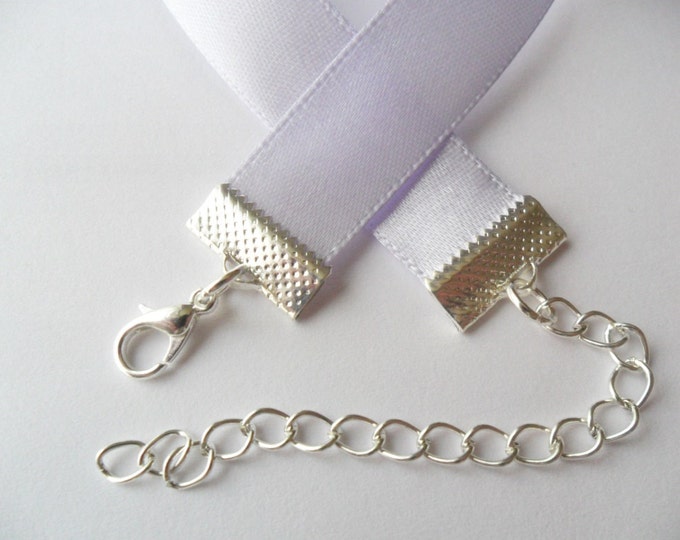Lavender satin choker necklace 5/8"inch wide, pick your neck size.