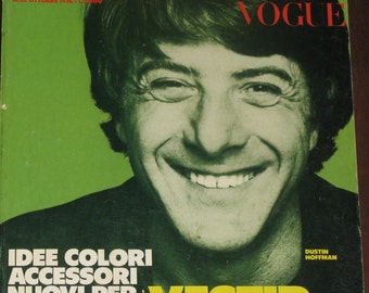 Rare L'Uomo Vogue Magazine October 1976 Dustin Hoffman Cover