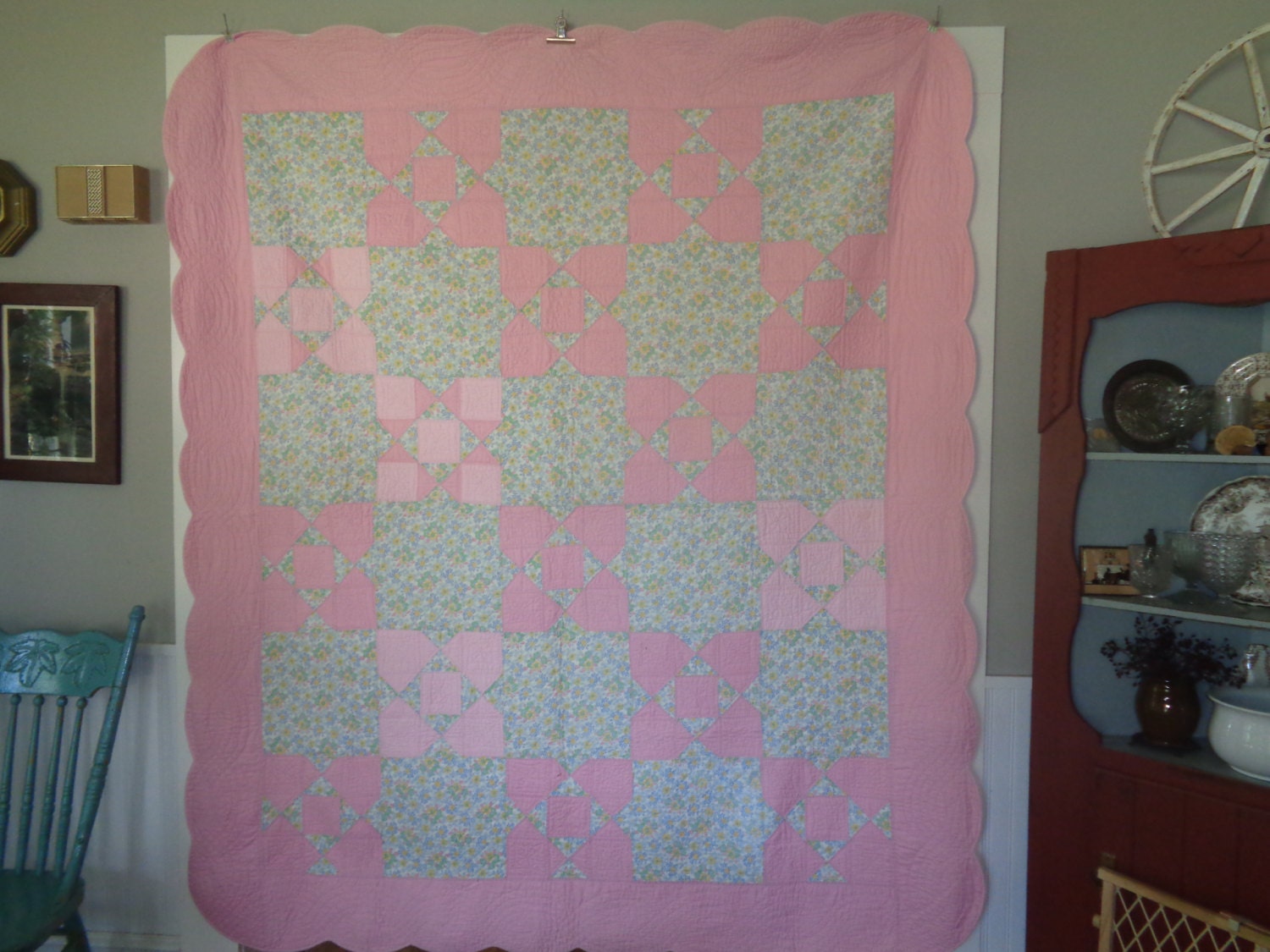 Vintage Quilt Pastel Colors Quilt