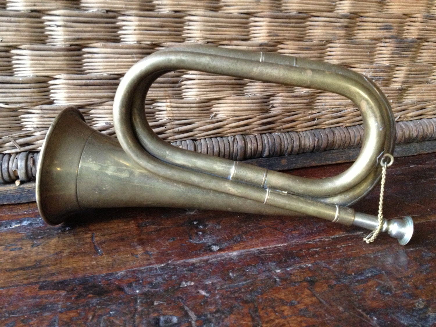 Messing Armee Signalhorn Horn und Mundstück Musikinstrument