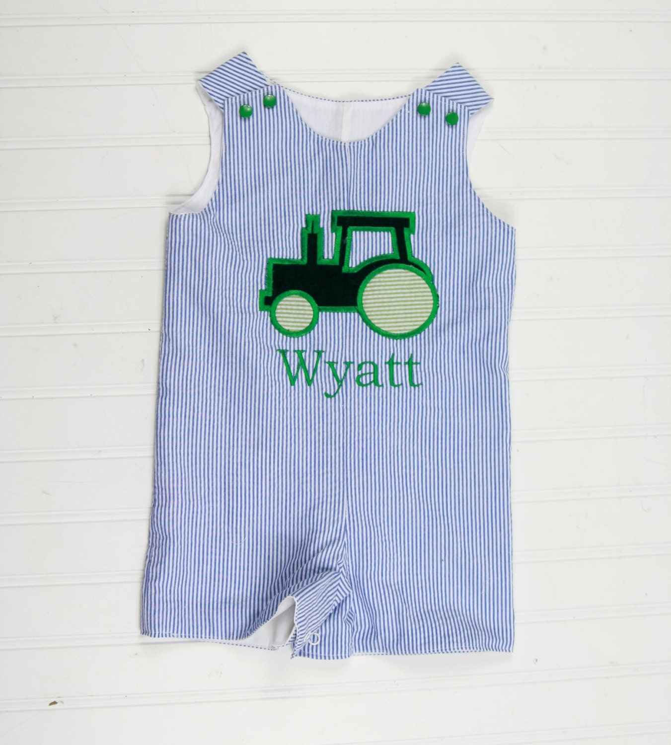 Baby Boy Tractor Outfit Baby Romper Boys by SodaCitySewing