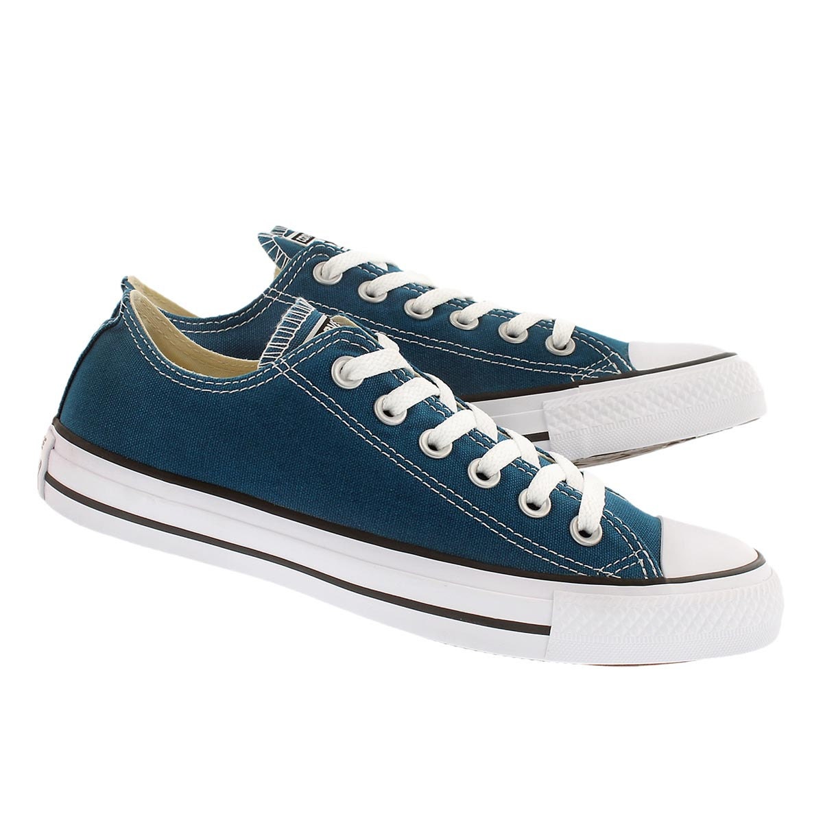 Converse Blue Low Top Lagoon Teal Canvas Custom Bling w/