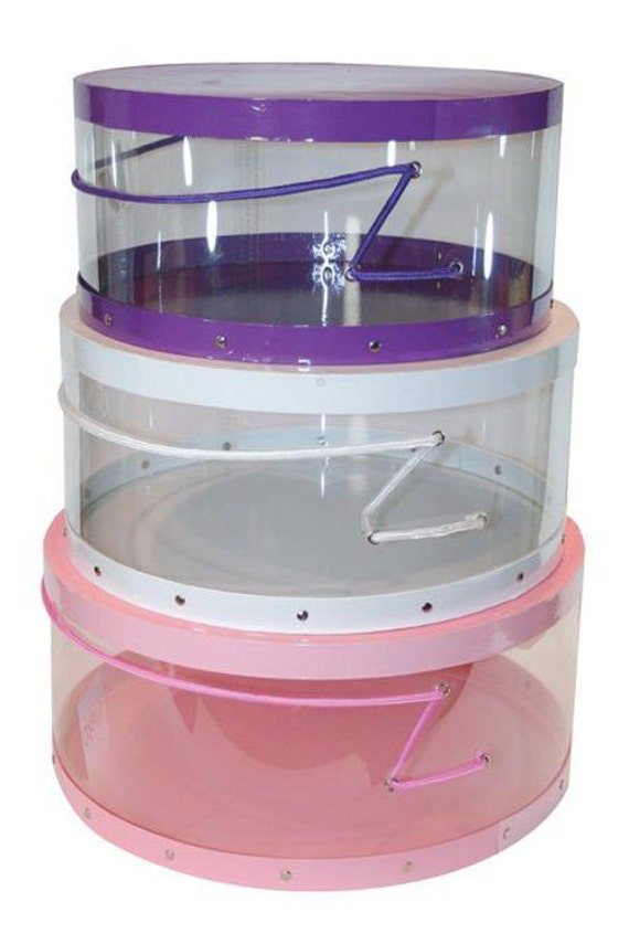 Clear Hat Box Sides LAST ONE Available by MakowskyMillinery