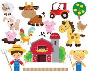 farm clipart – Etsy