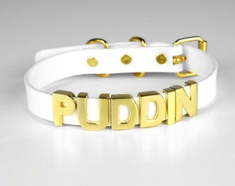Harley Quinn PUDDIN Choker Replica | Harley Quinn Cosplay | Suicide Squad Movie | Halloween Costume | Comics | Small Letters - GOLD
