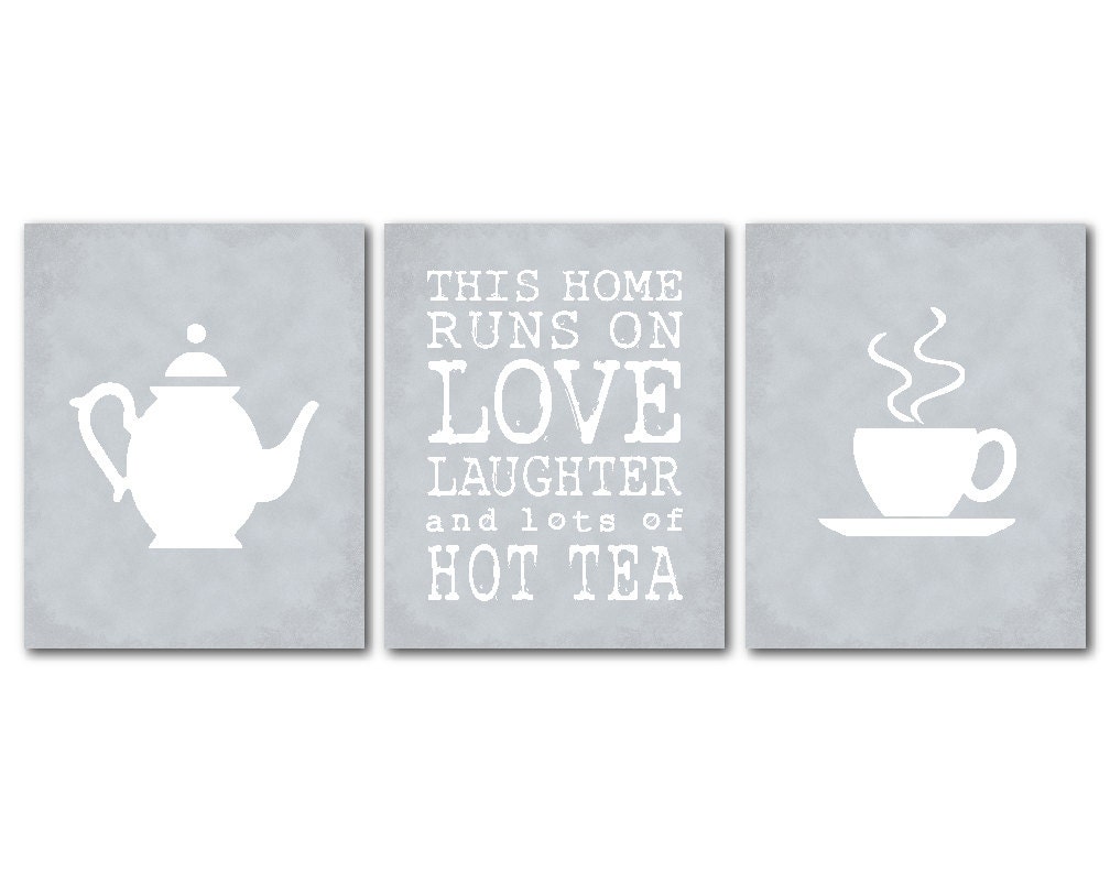 Kitchen Wall Art Set of Three Prints For by SusanNewberryDesigns