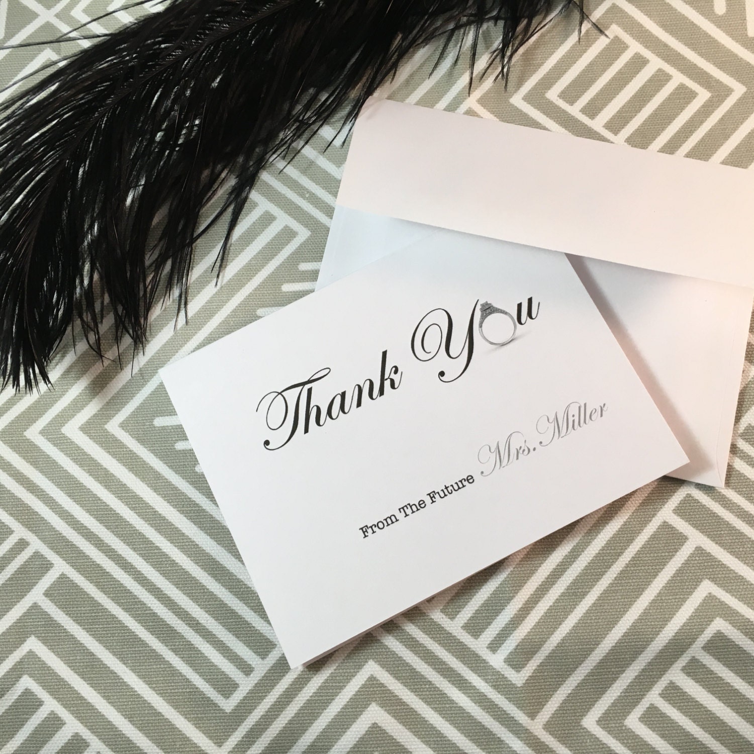 Personalized Wedding Thank You Cards Made to Order by MNDFavors