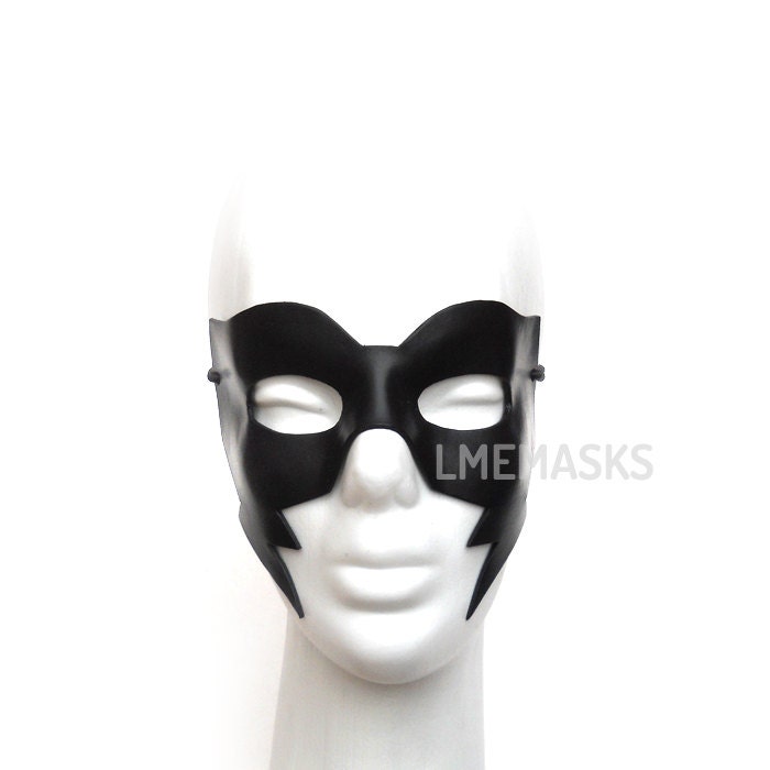 Red Mist Leather Mask Kick-Ass Cosplay Black Half Mask Super