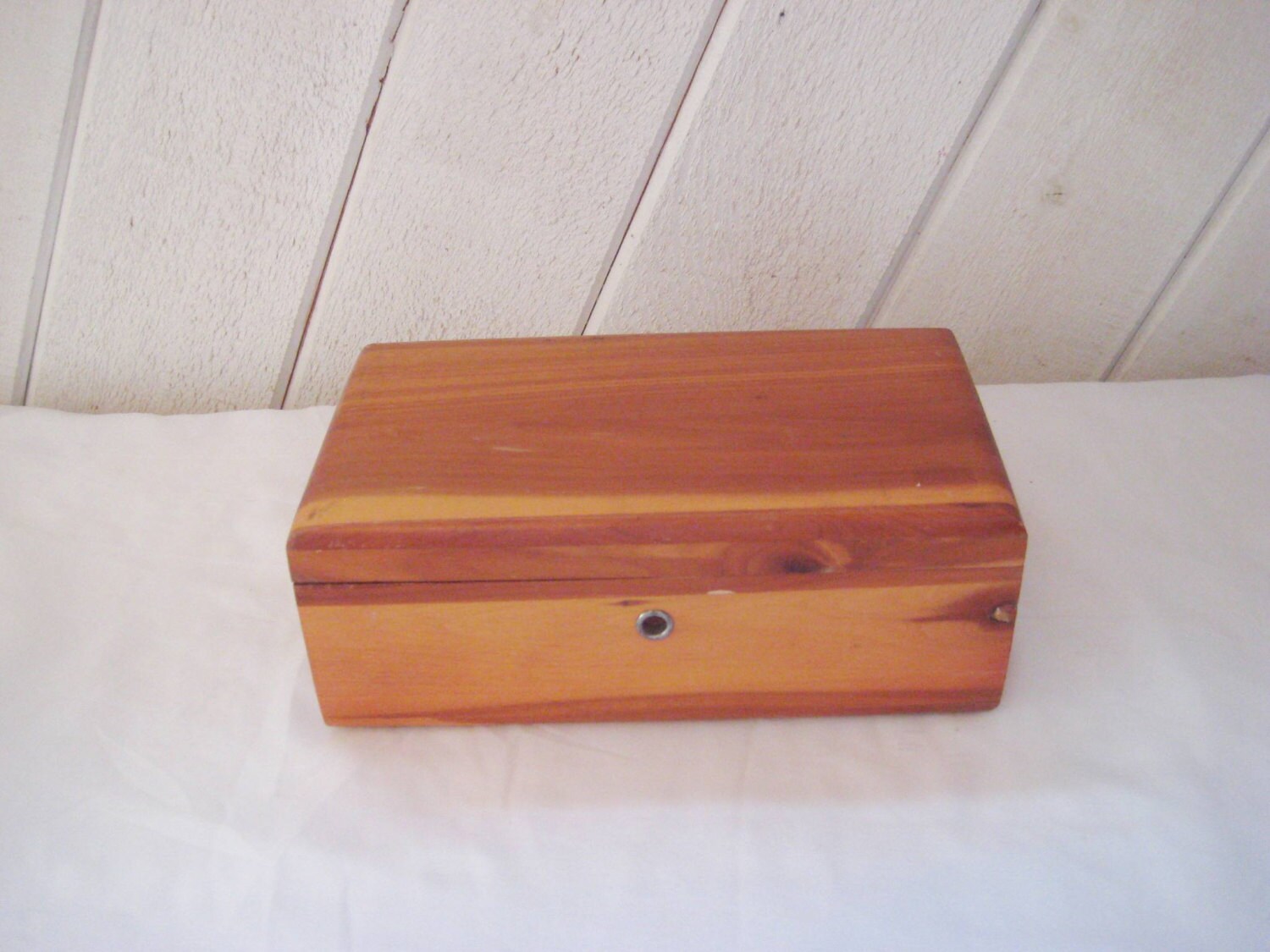 Small Lane cedar chest cedar box hinged lid wood jewelry
