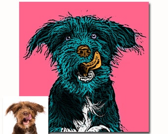 Custom pet portrait - from your photos - any colors - digital