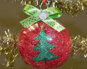 Items similar to Rhinestone Bling Christmas Ornament Rings - 20 pcs ...