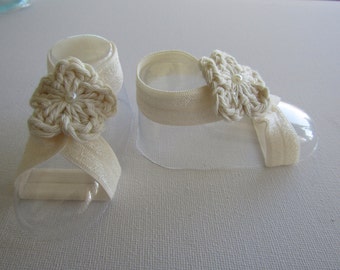 Baby barefoot sandals, Baby sandals, newborn sandals, toddler sandals, baby girl sandals, elastic sandal