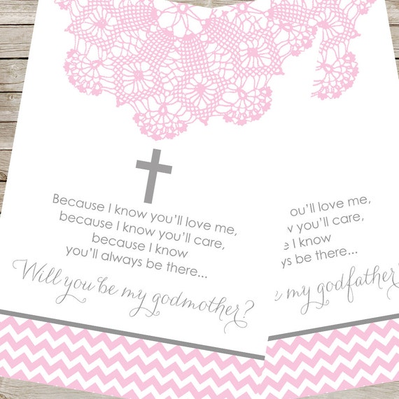 Godparent Card PIY File Will You Be My Godparents Digital