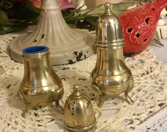 A set of 1950's silver plated salt & pepper shakers