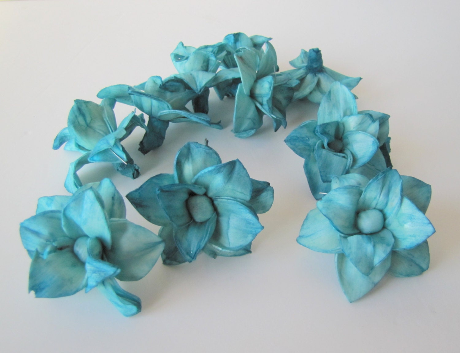 Teal Magnolia Sola Flowers SET OF 10 Sola Flowers Teal