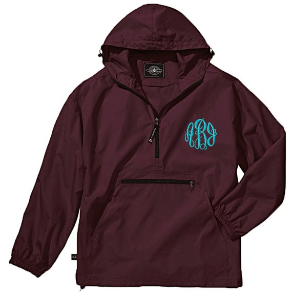 Monogram Rain Jacket Preppy Windbreaker Pack N Go Monogram