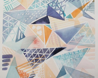 12" x 12" Triangle Overlay - Original Painting