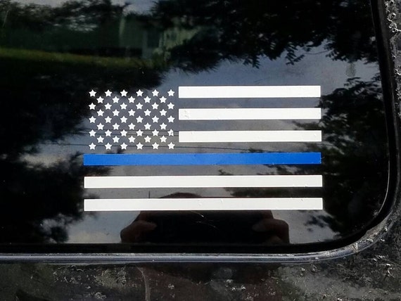 Thin Blue/Red Line Flag Decal/Sticker car locker phone