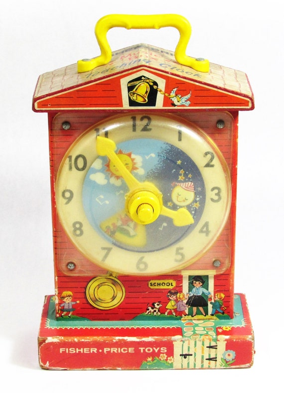 music box teaching clock fisher price