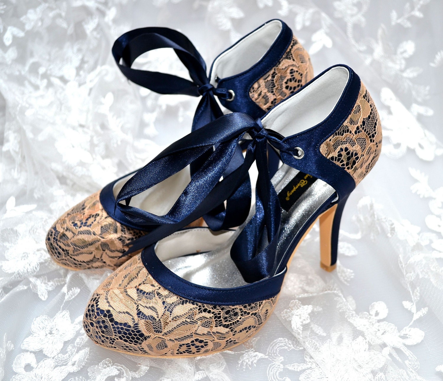 heels with bow tie