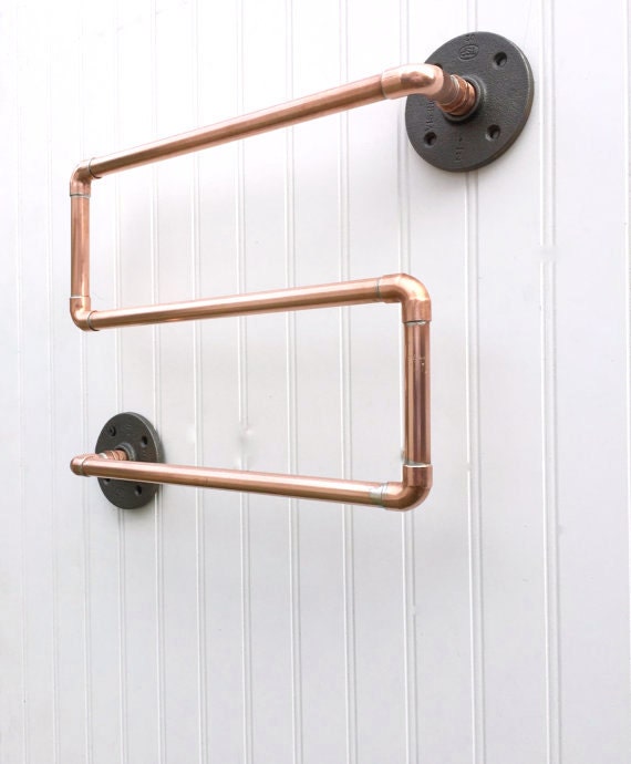 Copper Pipe Towel Rack Industrial Towel Bar Modern