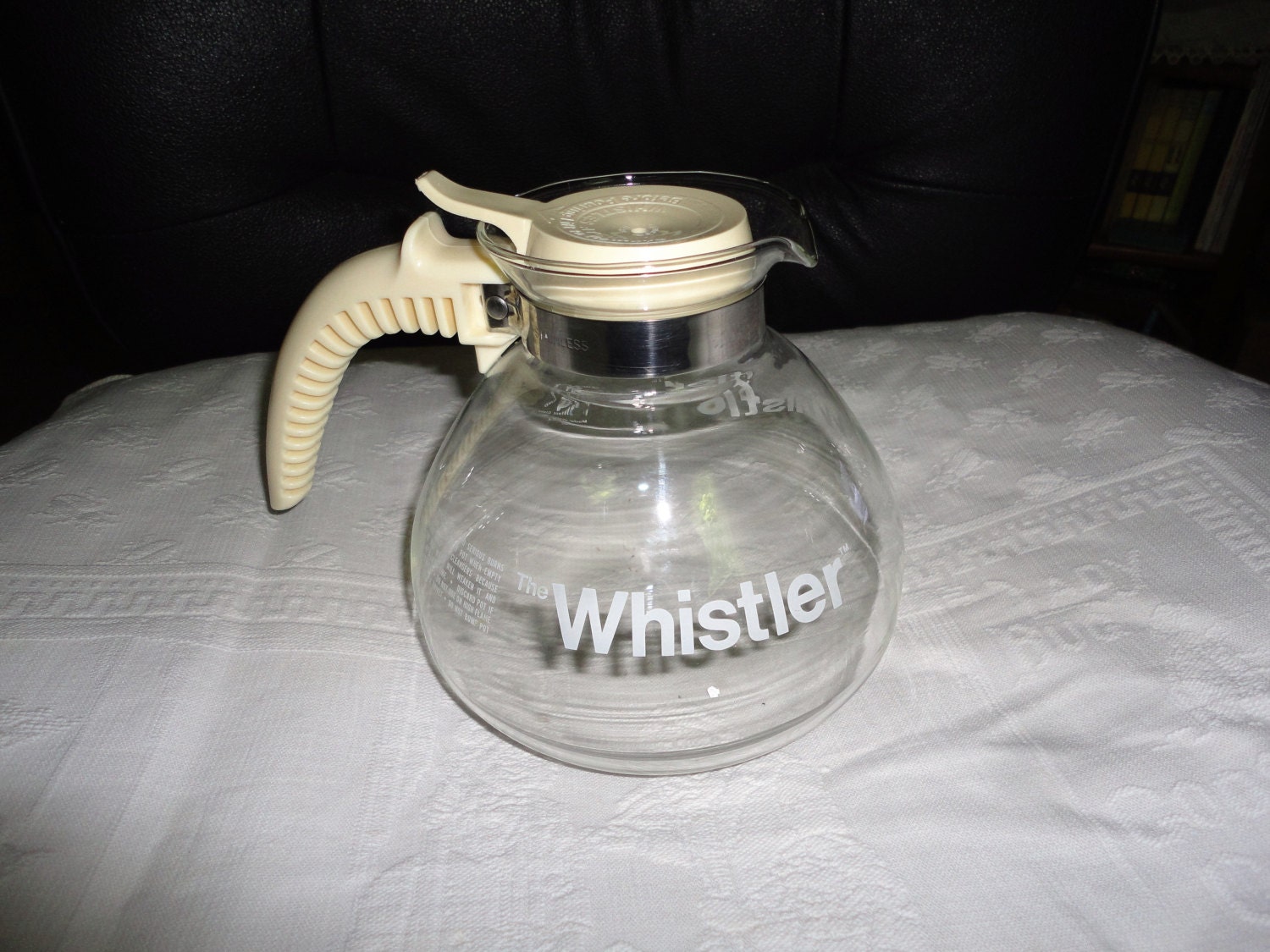 Gemco The Whistler Glass Tea Pot Whistling Glass by TammysFindings