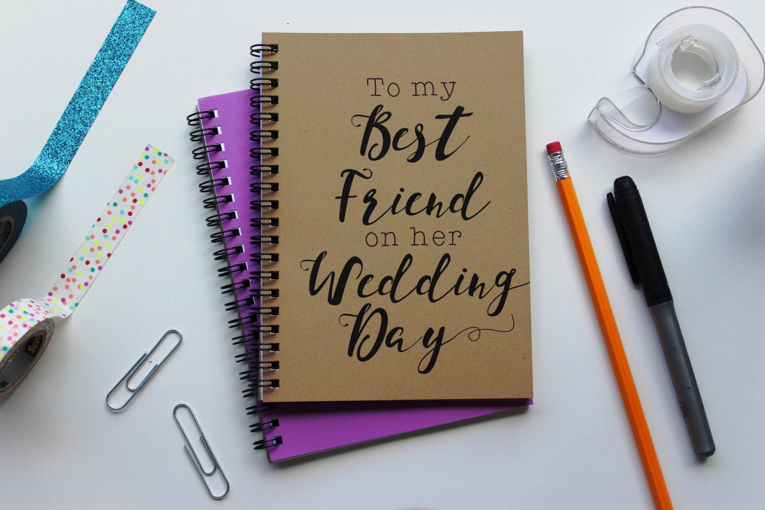 To My Best Friend on her Wedding Day 5 x 7 journal