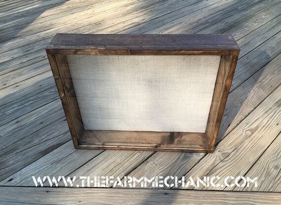 LARGE 20x20x2 Shadow Box Display Case Rustic Decor Artisan