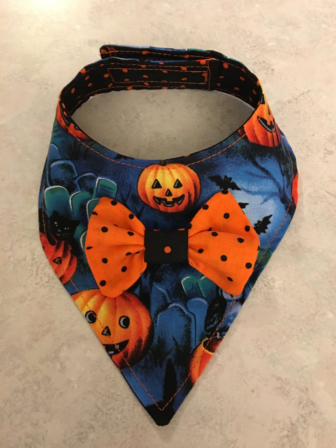 Dog Bandana Halloween Reversible