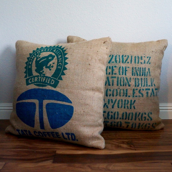 Decorative Throw Pillow Cover Rustic Home Decor Coffee