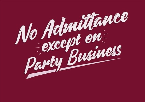 Items similar to No Admittance Except On Party Business (The Hobbit ...