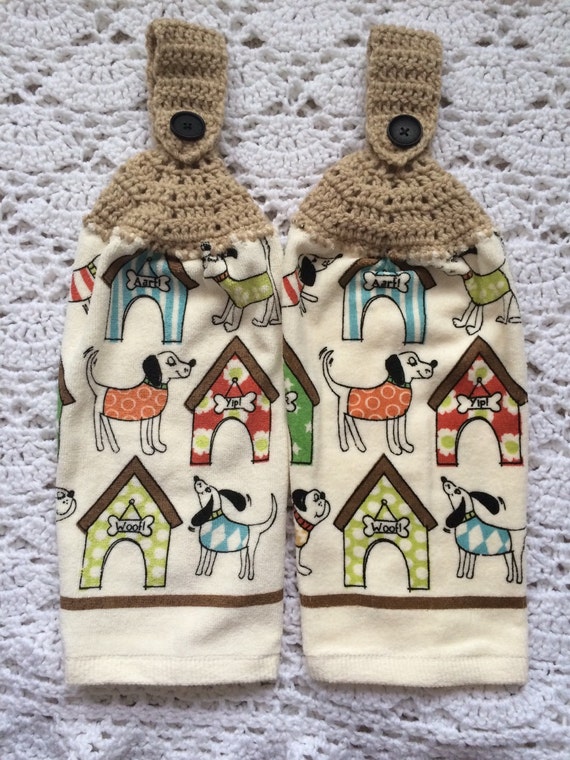 Dog Kitchen Towels Dog Christmas Dog Lover Decor Set of