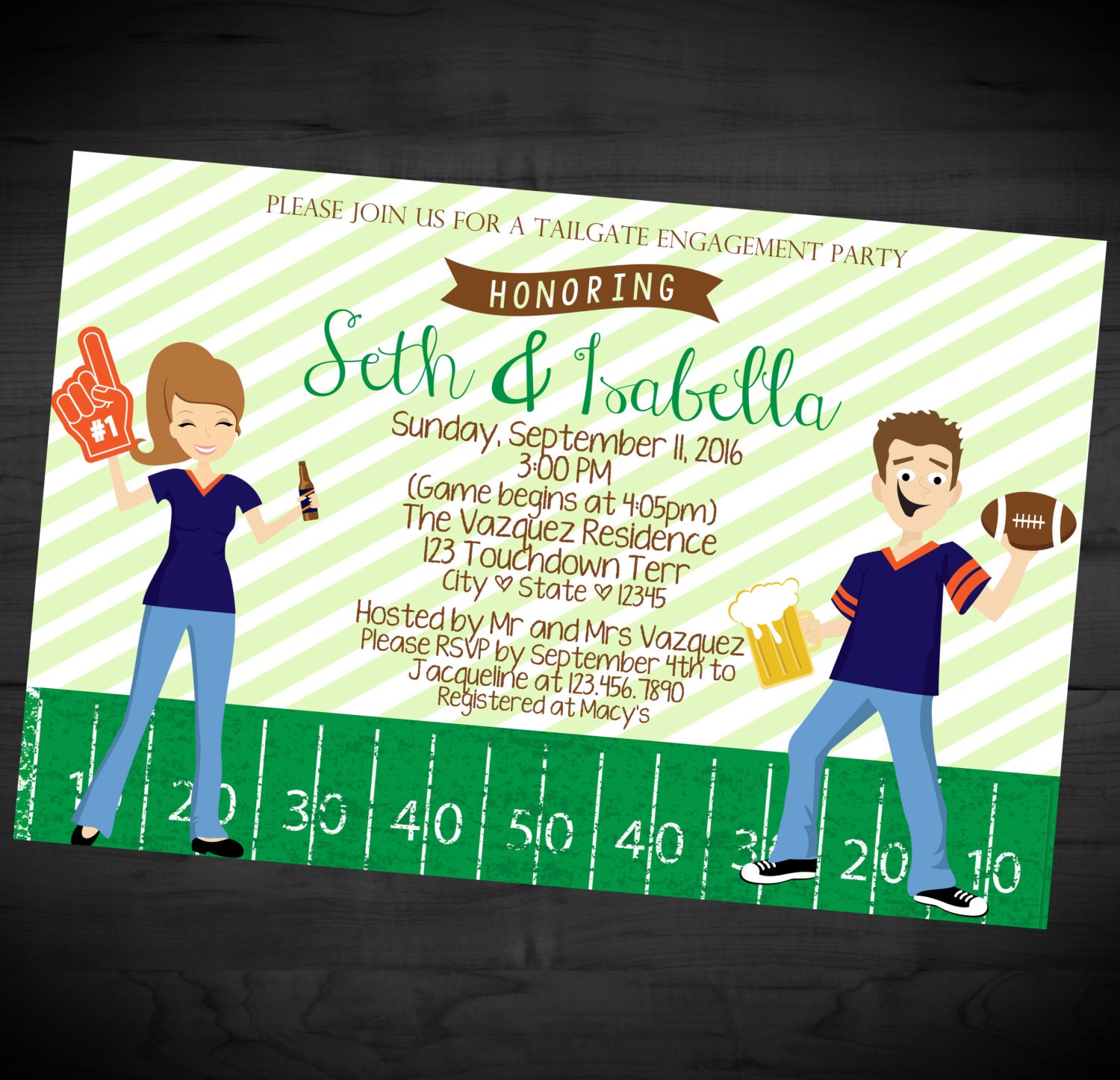 Tailgate Engagement Party Invitations 2