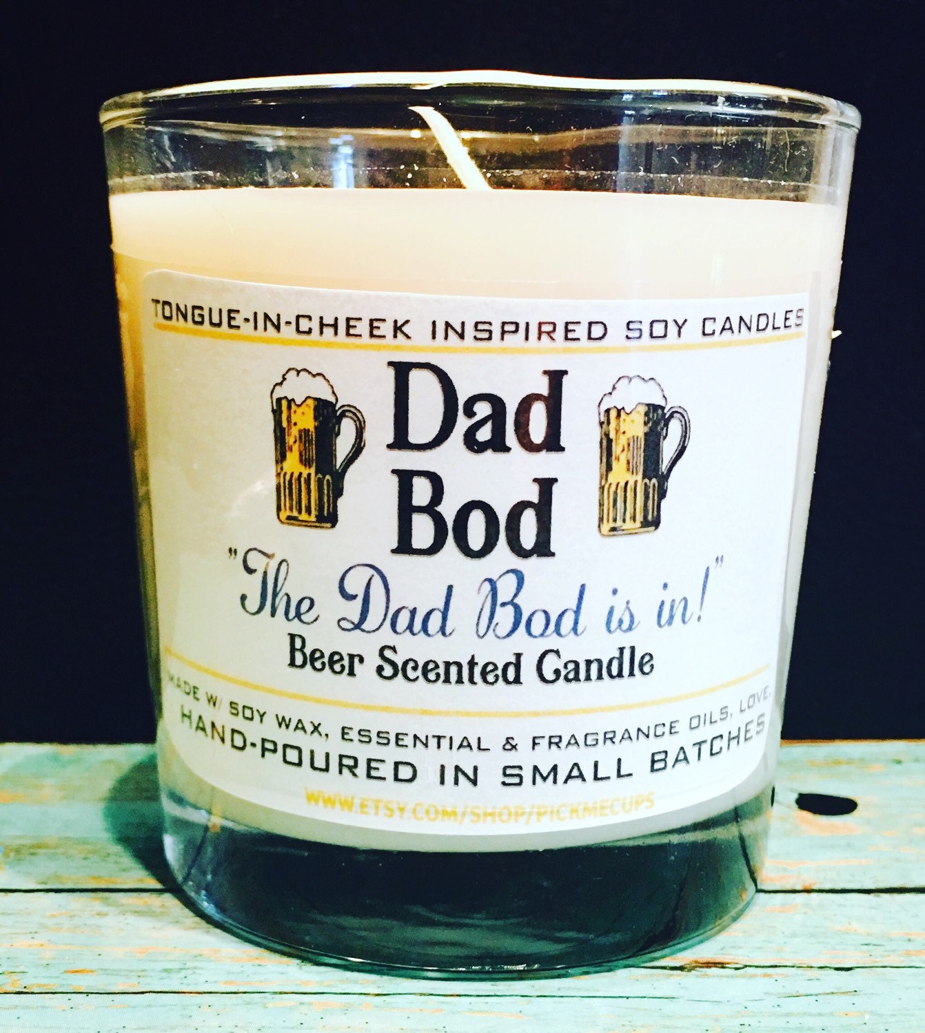 Father's Day Candle Dad Bod Beer Scented Soy Candle