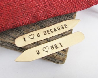 Bronze Anniversary Gift for Men Traditional 8th Anniversary Gift Custom Collar Stay I Love You Because Husband Gift Boyfriend Gift Valentine