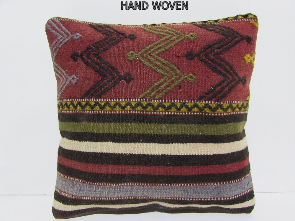 party kilim pillow case southwestern pillow case red